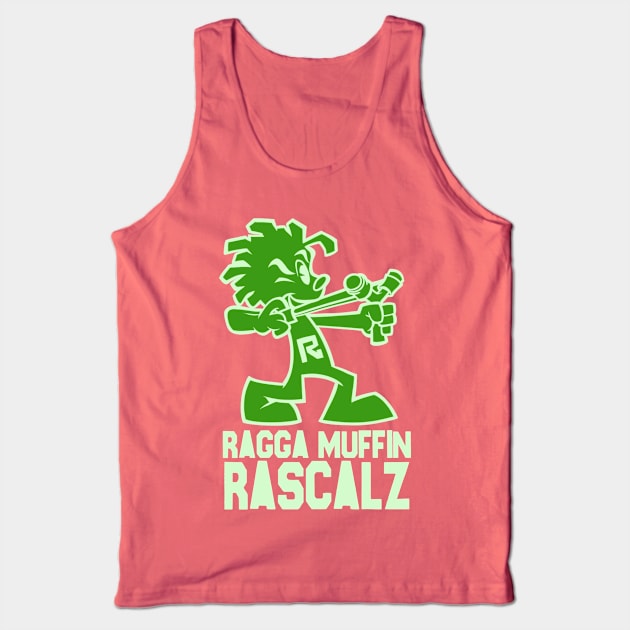 RaggaMuffinRascalz green Tank Top by Dedos The Nomad